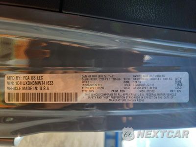 Zdjęcie 12 z 12 samochodu: 2021 JEEP WRANGLER UNLIMITED SPORT VIN:1C4HJXDN3MW741633 - miniatura