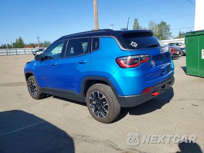 Drugie zdjęcie samochodu z przodu: 2021 JEEP COMPASS TRAILHAWK VIN:3C4NJDDB1MT588893 - miniatura