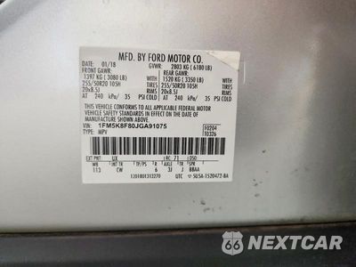 Zdjęcie 14 z 14 samochodu: 2018 FORD EXPLORER LIMITED VIN:1FM5K8F80JGA91075 - miniatura
