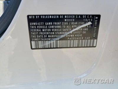 Zdjęcie 12 z 12 samochodu: 2014 VOLKSWAGEN JETTA SE VIN:3VWD17AJ6EM378100 - miniatura