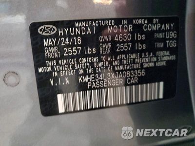 Zdjęcie 12 z 12 samochodu: 2018 HYUNDAI SONATA HYBRID LIMITED VIN:KMHE34L3XJA083356 - miniatura