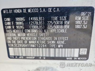 Zdjęcie 13 z 13 samochodu: 2022 HONDA HR-V SPORT VIN:3CZRU6H11NM712284 - miniatura