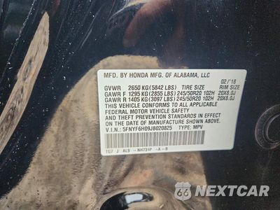 Zdjęcie 13 z 13 samochodu: 2018 HONDA PILOT ELITE VIN:5FNYF6H09JB020825 - miniatura