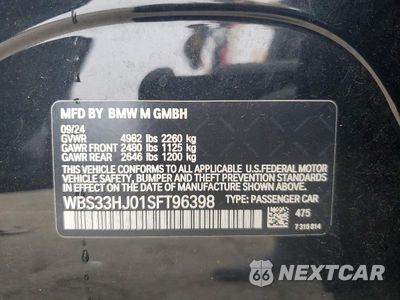 Zdjęcie 13 z 13 samochodu: 2025 BMW M3 COMPETITION VIN:WBS33HJ01SFT96398 - miniatura