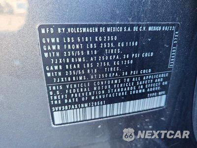 Zdjęcie 13 z 13 samochodu: 2022 VOLKSWAGEN TIGUAN SE VIN:3VV3B7AX1NM129561 - miniatura