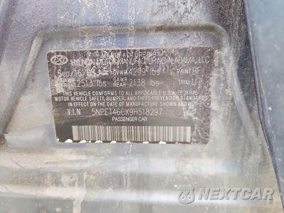 Zdjęcie 12 z 12 samochodu: 2009 HYUNDAI SONATA GLS VIN:5NPET46CX9H518297 - miniatura