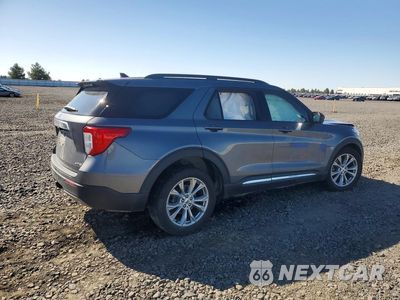 Trzecie zdjęcie samochodu z tyłu: 2021 FORD EXPLORER XLT VIN:1FMSK8DH9MGA31953 - miniatura