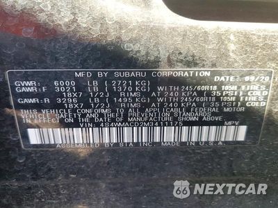 Zdjęcie 13 z 13 samochodu: 2021 SUBARU ASCENT PREMIUM VIN:4S4WMACD2M3411175 - miniatura
