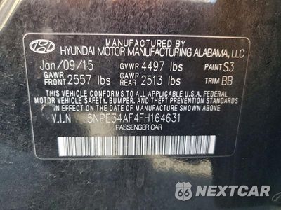 Zdjęcie 13 z 13 samochodu: 2015 HYUNDAI SONATA LIMITED VIN:5NPE34AF4FH164631 - miniatura