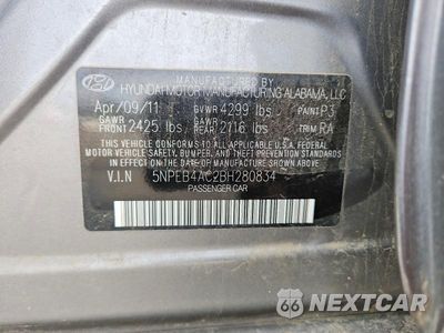 Zdjęcie 12 z 12 samochodu: 2011 HYUNDAI SONATA GLS VIN:5NPEB4AC2BH280834 - miniatura