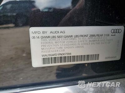 Zdjęcie 12 z 12 samochodu: 2015 AUDI A8 L QUATTRO VIN:WAU3GAFD1FN007394 - miniatura