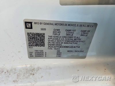 Zdjęcie 12 z 12 samochodu: 2021 CHEVROLET SILVERADO K1500 LTZ VIN:3GCUYGED0MG114774 - miniatura