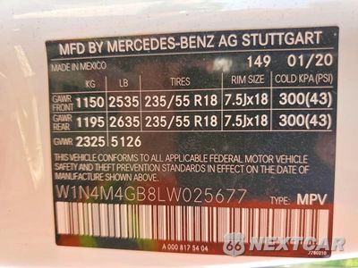 Zdjęcie 14 z 14 samochodu: 2020 MERCEDES-BENZ GLB 250 VIN:W1N4M4GB8LW025677 - miniatura
