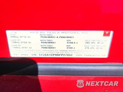 Zdjęcie 12 z 12 samochodu: 2013 TESLA MODEL S VIN:5YJSA1CP9DFP27052 - miniatura