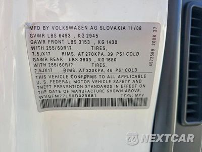Zdjęcie 12 z 12 samochodu: 2009 VOLKSWAGEN TOUAREG 2 V6 TDI VIN:WVGFM77L59D029681 - miniatura