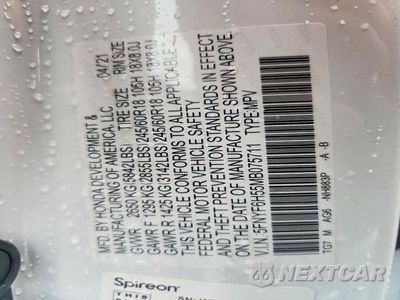 Zdjęcie 13 z 13 samochodu: 2021 HONDA PILOT EXL VIN:5FNYF6H55MB075711 - miniatura