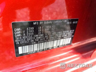 Zdjęcie 12 z 12 samochodu: 2022 SUBARU IMPREZA SPORT VIN:4S3GTAL68N3723709 - miniatura