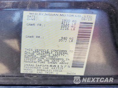 Zdjęcie 12 z 12 samochodu: 2015 NISSAN ALTIMA 2.5 S VIN:1N4AL3AP1FN881575 - miniatura