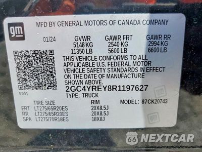 Zdjęcie 12 z 12 samochodu: 2024 CHEVROLET SILVERADO K2500 HIGH COUNTRY VIN:2GC4YREY8R1197627 - miniatura