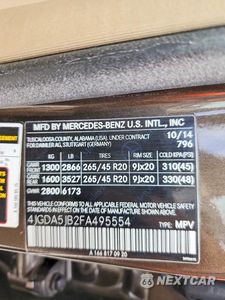 Zdjęcie 13 z 13 samochodu: 2015 MERCEDES-BENZ ML 350 VIN:4JGDA5JB2FA495554 - miniatura