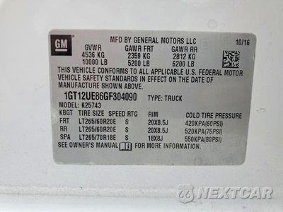Zdjęcie 12 z 12 samochodu: 2016 GMC SIERRA K2500 DENALI VIN:1GT12UE86GF304090 - miniatura