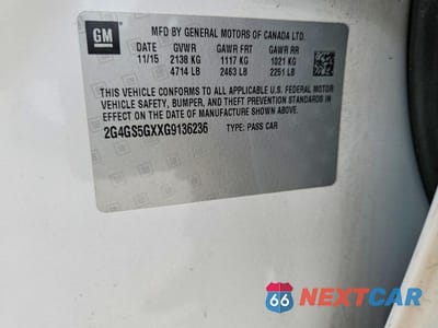 Zdjęcie 12 z 12 samochodu: 2016 BUICK REGAL PREMIUM VIN:2G4GS5GXXG9136236 - miniatura