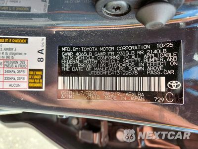 Zdjęcie 13 z 13 samochodu: 2026 TOYOTA COROLLA HYBRID LE VIN:JTDBCMFE4T3122678 - miniatura