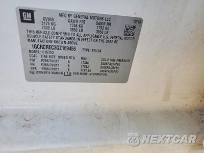 Zdjęcie 12 z 12 samochodu: 2016 CHEVROLET SILVERADO C1500 LT VIN:1GCRCREC3GZ169456 - miniatura