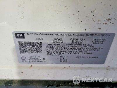 Zdjęcie 14 z 14 samochodu: 2021 CHEVROLET EQUINOX LT VIN:3GNAXUEV6MS111699 - miniatura