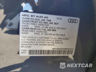 Zdjęcie 13 z 13 samochodu: 2024 AUDI Q8 E-TRON PREMIUM VIN:WA14AAGE8RB054678 - miniatura