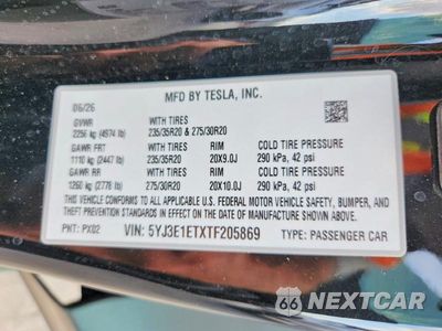Zdjęcie 12 z 12 samochodu: 2026 TESLA MODEL 3 VIN:5YJ3E1ETXTF205869 - miniatura