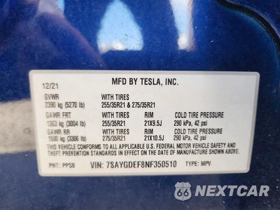 Zdjęcie 25 z 26 samochodu: 2022 TESLA MODEL Y VIN:7SAYGDEF8NF350510 - miniatura