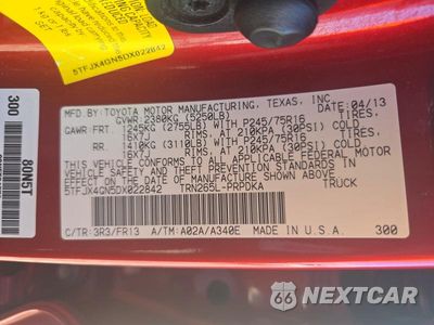 Zdjęcie 12 z 12 samochodu: 2013 TOYOTA TACOMA DOUBLE CAB VIN:5TFJX4GN5DX022842 - miniatura