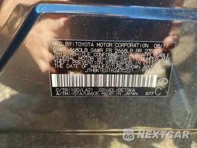 Zdjęcie 12 z 12 samochodu: 2011 LEXUS ES 350 VIN:JTHBK1EG1B2470221 - miniatura