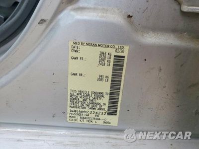 Zdjęcie 12 z 12 samochodu: 2020 NISSAN ALTIMA S VIN:1N4BL4BV9LC224232 - miniatura