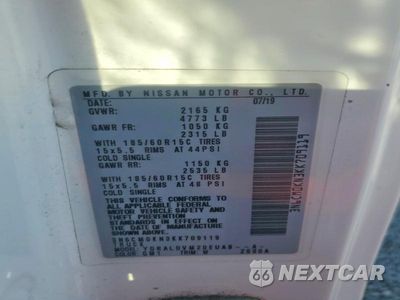 Zdjęcie 13 z 13 samochodu: 2019 NISSAN NV200 DELIVERY VAN VIN:3N6CM0KN3KK709119 - miniatura
