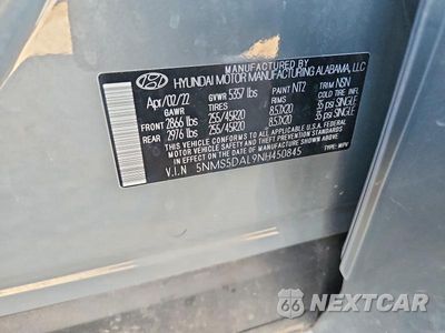 Zdjęcie 13 z 13 samochodu: 2022 HYUNDAI SANTA FE CALLIGRAPHY VIN:5NMS5DAL9NH450845 - miniatura