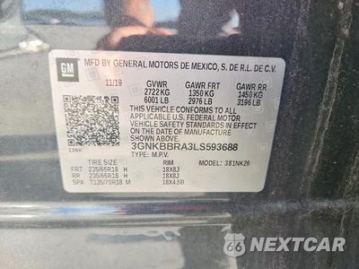 Zdjęcie 12 z 12 samochodu: 2020 CHEVROLET BLAZER 1LT VIN:3GNKBBRA3LS593688 - miniatura