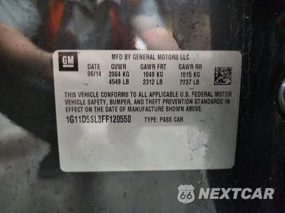 Zdjęcie 12 z 12 samochodu: 2015 CHEVROLET MALIBU 2LT VIN:1G11D5SL3FF120550 - miniatura