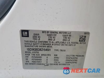 Zdjęcie 12 z 12 samochodu: 2014 CHEVROLET SILVERADO K1500 LTZ VIN:1GCVKSEC9EZ154501 - miniatura