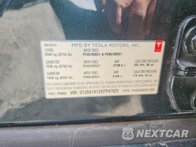 Zdjęcie 13 z 13 samochodu: 2014 TESLA MODEL S VIN:5YJSA1H12EFP47925 - miniatura
