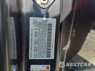 Zdjęcie 12 z 12 samochodu: 2019 HONDA ACCORD EXL VIN:1HGCV1F56KA121010 - miniatura