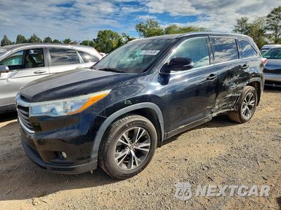 2016 TOYOTA HIGHLANDER XLE 5TDJKRFH1GS313050 - główne zdjęcie licytacji z USA - miniatura