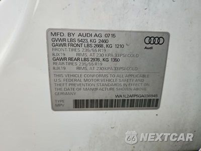 Zdjęcie 13 z 13 samochodu: 2016 AUDI Q5 PREMIUM PLUS VIN:WA1L2AFP5GA036945 - miniatura