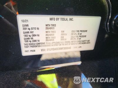 Zdjęcie 13 z 13 samochodu: 2021 TESLA MODEL Y VIN:5YJYGAEEXMF300046 - miniatura