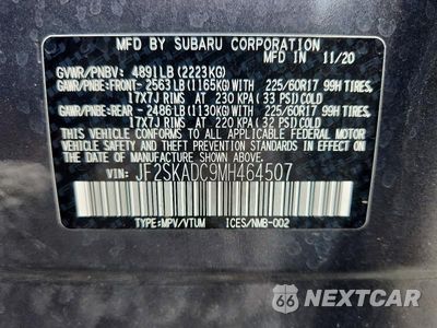 Zdjęcie 14 z 14 samochodu: 2021 SUBARU FORESTER VIN:JF2SKADC9MH464507 - miniatura