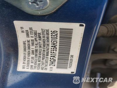Zdjęcie 12 z 12 samochodu: 2010 HONDA CIVIC LX VIN:2HGFA1F55AH510326 - miniatura