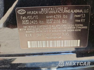 Zdjęcie 13 z 13 samochodu: 2011 HYUNDAI SONATA SE VIN:5NPEC4ACXBH013695 - miniatura