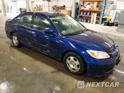 Czwarte zdjęcie samochodu z boku: 2005 HONDA CIVIC HYBRID VIN:JHMES95625S022187 - miniatura