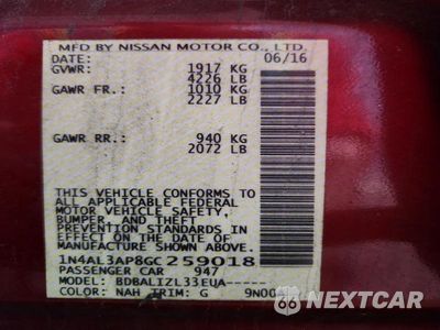 Zdjęcie 12 z 12 samochodu: 2016 NISSAN ALTIMA 2.5 SV VIN:1N4AL3AP8GC259018 - miniatura